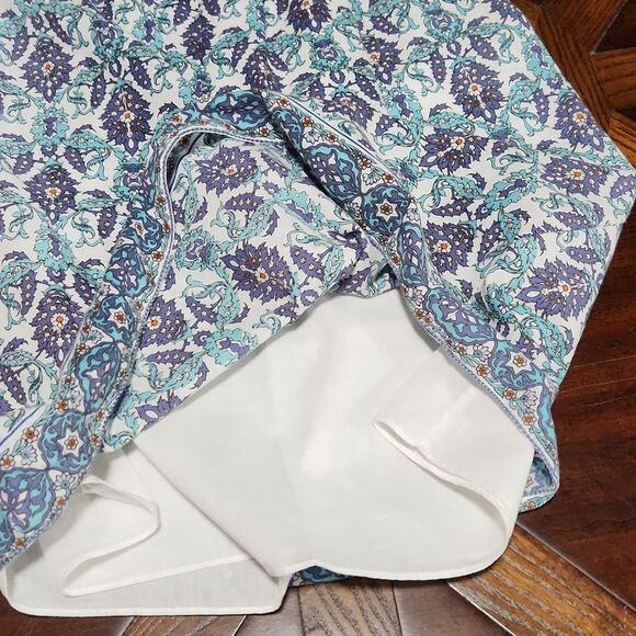 Max Studio (fits like a Small) white turquoise paisley dress‎ M - Picture 9 of 9